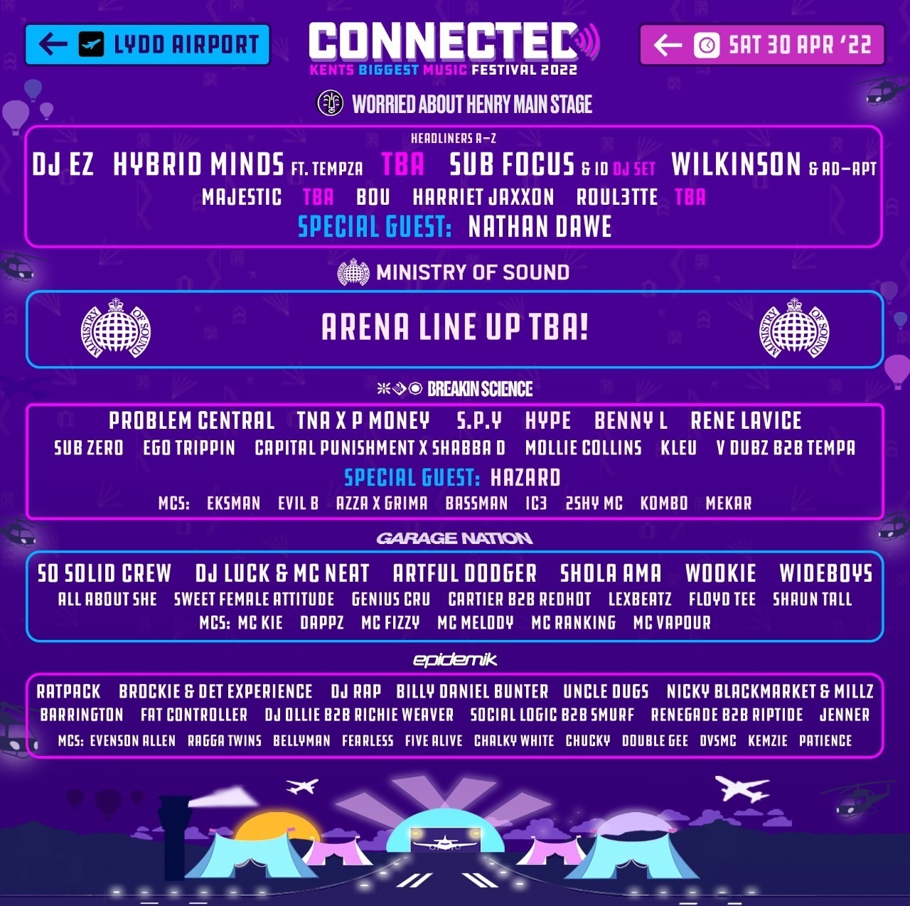 WAH hosts the main stage at Connected Festival - Worried About Henry